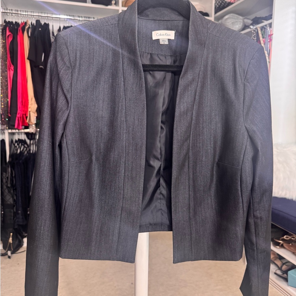 Calvin Klein Women's Charcoal Blazer